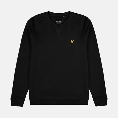 Lyle-and-scott-1874 Female Lyle And Scott 1874 Ml1131v Brushed Neck Crew Z865 Black Brushed Jet
