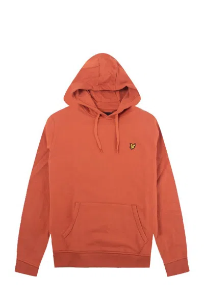 Lyle-and-scott-1874 Female Lyle And Scott 1874 Ml1139v Brushed Back Hoodie W701 Victory Orange