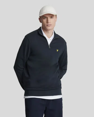 Lyle-and-scott-1874 Female Lyle And Scott 1874 Ml2022v Loopback Quarter Zip Sweat Z271 Dark Navy In Blue