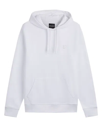 Lyle-and-scott-1874 Female Lyle And Scott 1874 Ml416ton Tonal Pullover Hoodie 626 White