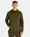 Lyle-and-scott-1874 Female Lyle And Scott 1874 Ml416ton Tonal Pullover Hoodie W485 Olive Oil In Green