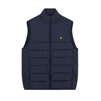 Lyle-and-scott-1874 Jackets And Jackets Man Lyle And Scott 1874 Jk1231v Buffalo Vest Z271 Dark Navy In Blue