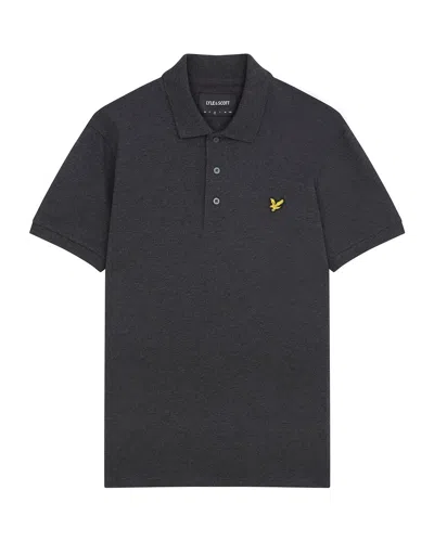 Lyle-and-scott-1874 Polo Man Lyle And Scott 1874 Sp400vog Polo 398 Charcoal Marl In Gray