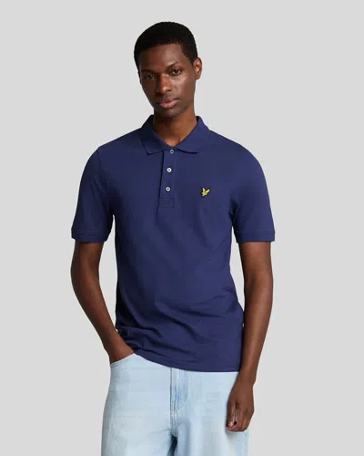 Lyle-and-scott-1874 Polo Man Lyle And Scott 1874 Sp400vog Polo X568 Deep Indigo In Blue