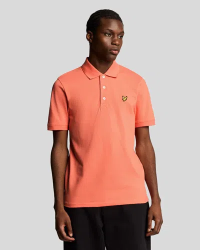 Lyle-and-scott-1874 Polo Man Lyle And Scott 1874 Sp400vog Polo X586 Coral Stand In Pink