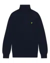 Lyle-and-scott-1874 Shirts Man Lyle And Scott 1874 Kn2103v Cotton Merino Z271 Dark Navy In Blue