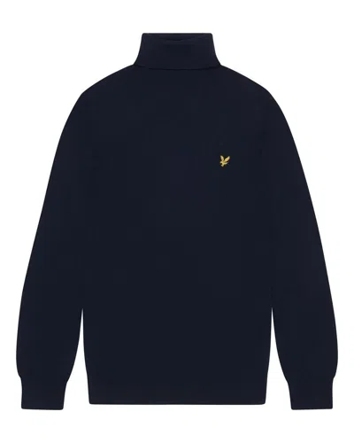 Lyle-and-scott-1874 Shirts Man Lyle And Scott 1874 Kn2103v Cotton Merino Z271 Dark Navy In Blue