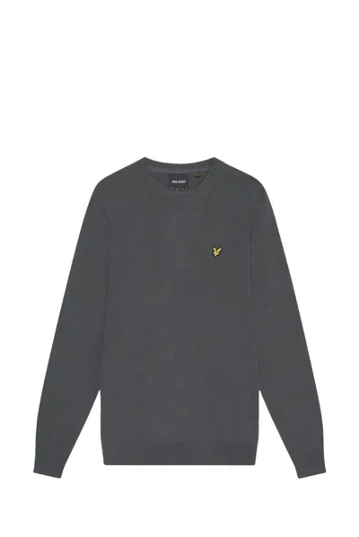 Lyle-and-scott-1874 Shirts Man Lyle And Scott 1874 Kn2110v Merino Crew W63. Gunmetal In Green