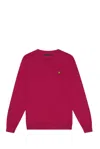 Lyle-and-scott-1874 Shirts Man Lyle And Scott 1874 Kn2110v Merino Crew X23. Rich Burgundy In Red