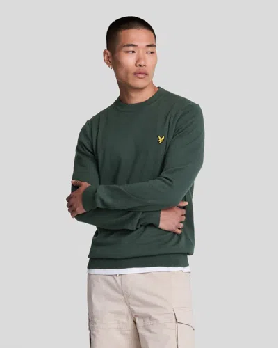 Lyle-and-scott-1874 Shirts Man Lyle And Scott 1874 Kn2110v Merino Crew X311 Argyle Teal In Green