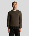 Lyle-and-scott-1874 Shirts Man Lyle And Scott 1874 Kn2110v Merino Crew X863 Express In Brown