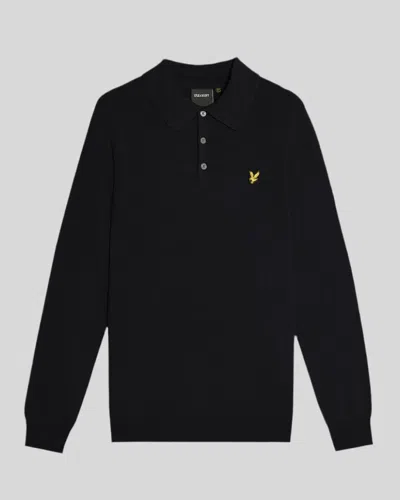 Lyle-and-scott-1874 Shirts Man Lyle And Scott 1874 Kn2113v Cotton Merinos Polo Z271 Dark Navy In Blue