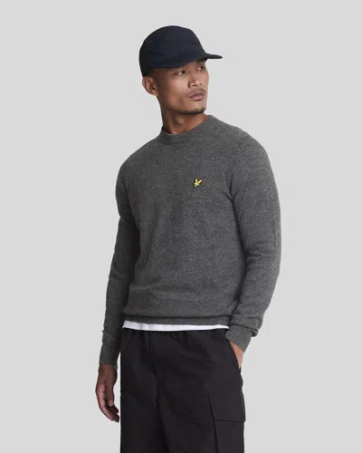 Lyle-and-scott-1874 Shirts Man Lyle And Scott 1874 Kn2114v Lambswool Blend 398 Charcoal Marl In Gray