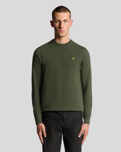 Lyle-and-scott-1874 Shirts Man Lyle And Scott 1874 Kn2114v Lambswool Blend W937 Deep Dephts Marl