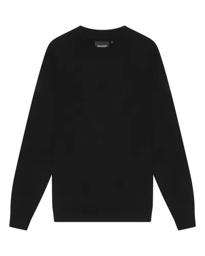 Lyle-and-scott-1874 Shirts Man Lyle And Scott 1874 Kn2121vc Tonal Crew Z86. Black