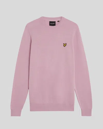Lyle-and-scott-1874 Shirts Man Lyle And Scott 1874 Kn2136v Cotton Crew X574 Pink Light