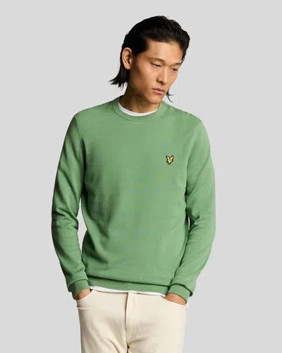 Lyle-and-scott-1874 Shirts Man Lyle And Scott 1874 Kn2136v Cotton Crew X576 Smoke Green