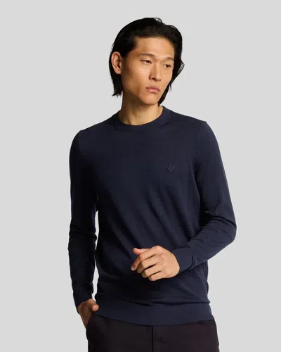 Lyle-and-scott-1874 Shirts Man Lyle And Scott 1874 Kn2235ton Superfine Z271 Dark Navy In Blue