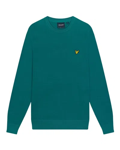 Lyle-and-scott-1874 Shirts Man Lyle And Scott 1874 Kn821v Crew Neck 154 Court Green