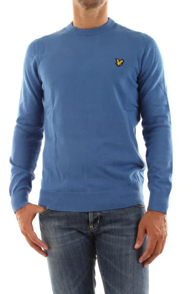 Lyle-and-scott-1874 Shirts Man Lyle And Scott 1874 Kn821v Crew Neck W584 Spring Blue