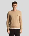 Lyle-and-scott-1874 Shirts Man Lyle And Scott 1874 Kn921vf Crew Neck Lamble X026 Kaki Marl In Sand