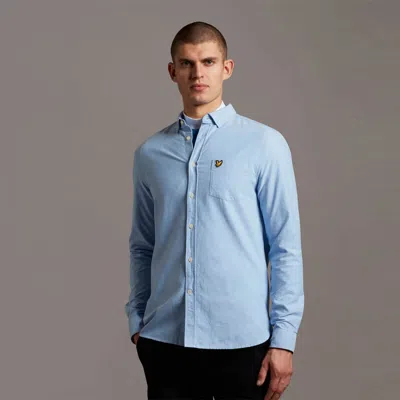 Lyle-and-scott-1874 Shirts Man Lyle And Scott 1874 Lw1302vog Oxford Shirt X41 Riviera In Blue