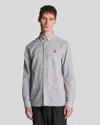 Lyle-and-scott-1874 Shirts Man Lyle And Scott 1874 Lw2207v Linen Blend Oxford Z271 Dark Navy In Blue