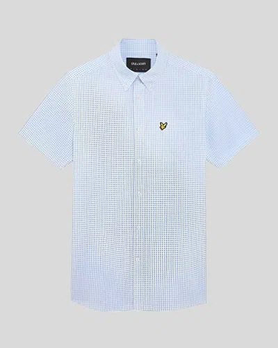 Lyle-and-scott-1874 Shirts Man Lyle And Scott 1874 Sw2213v Short Sleeve W490 Light Blue/white