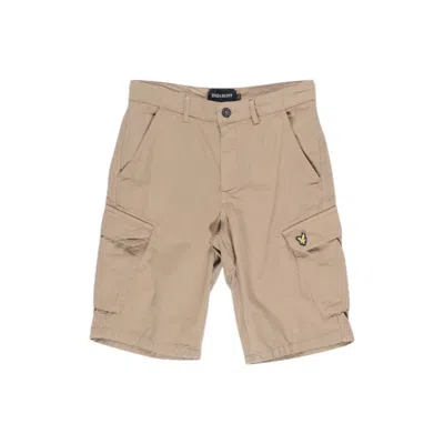 Lyle & Scott Beige Cotton Bermuda Shorts In Brown