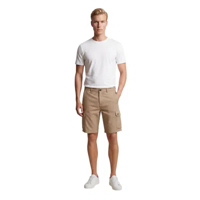 Lyle & Scott Beige Cotton Bermuda Shorts In Brown