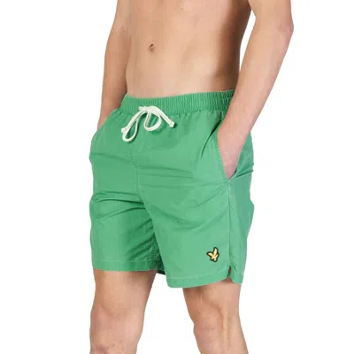 Lyle & Scott Bicolor Nylon Swim Shorts In Green