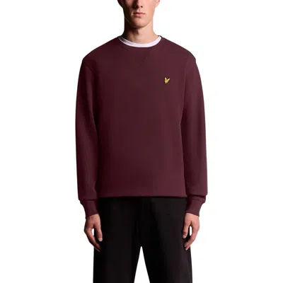 Lyle & Scott Bordeaux Cotton Sweatshirt In Burgundy