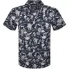 Lyle & Scott Lyle And Scott Botanical Print Resort Shirt Navy In Multi