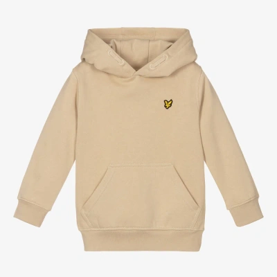 Lyle & Scott Kids' Boys Beige Cotton Hoodie In Neutral