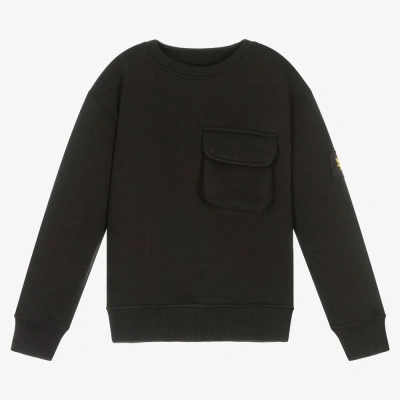 Lyle & Scott Kids' Boys Black Cotton Sweatshirt