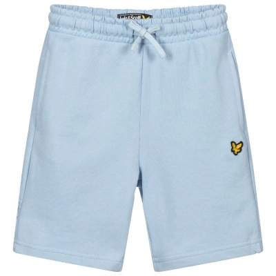 Lyle & Scott Kids' Boys Blue Cotton Jersey Logo Shorts