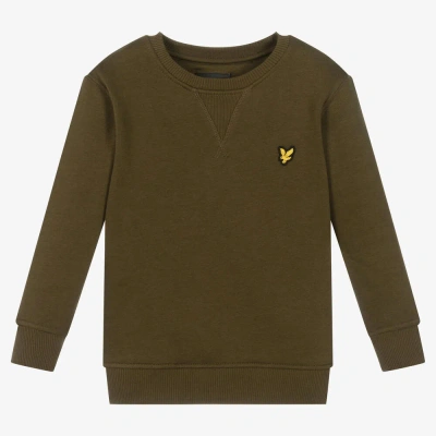 Lyle & Scott Kids' Boys Green Cotton Logo Sweatshirt