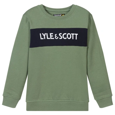 Lyle & Scott Kids' Boys Green Cotton Sweatshirt