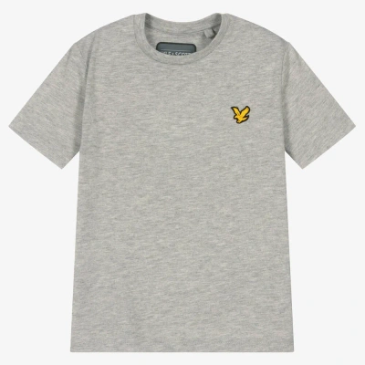 Lyle & Scott Kids' Boys Grey Cotton Logo T-shirt