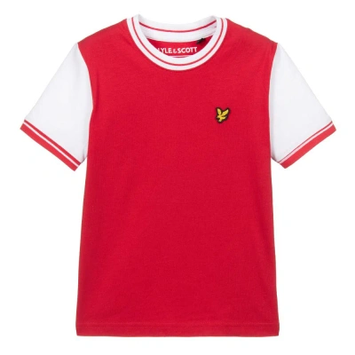 Lyle & Scott Kids' Boys Red Cotton T-shirt