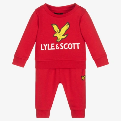 Lyle & Scott Babies' Boys Red Cotton Tracksuit