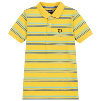 Lyle & Scott Kids' Boys Yellow Cotton Polo Shirt