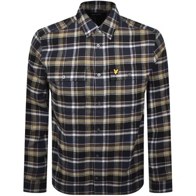 Lyle & Scott Lyle And Scott Brushed Check Shirt Navy In Blue