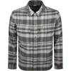 Lyle & Scott Lyle And Scott Brushed Tartan Overshirt Grey In Gray