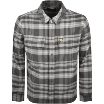 Lyle & Scott Lyle And Scott Brushed Tartan Overshirt Grey