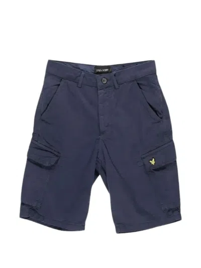 Lyle & Scott Button-fastening Cargo Shorts In Blue