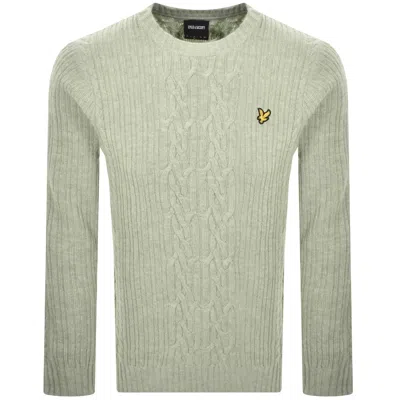 Lyle & Scott Lyle And Scott Cable Knit Jumper Green