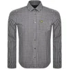 Lyle & Scott Lyle And Scott Check Long Sleeve Shirt White In White