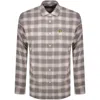 Lyle & Scott Lyle And Scott Check Overshirt Beige In Beige