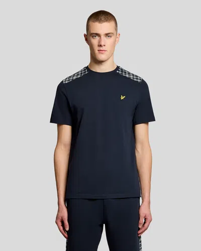 Lyle & Scott Check Panelled Mens T-shirt